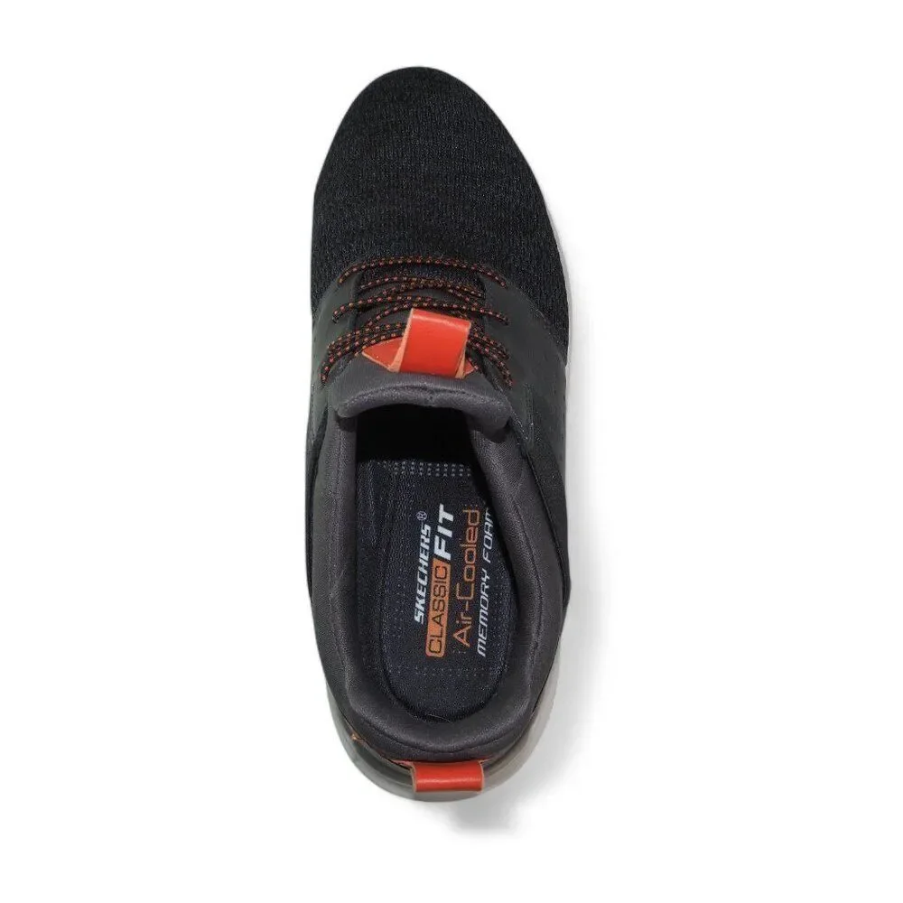 Skechers Delson Classic Fit Air Cooled Comfort Sneakers Grey‎ Black 65474 Men 11